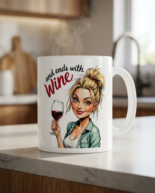 My Day Starts with Coffee Mug