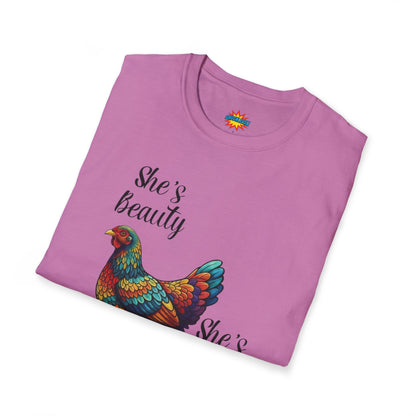 She’s Beauty, She’s Grace, She’ll Peck You in the Face - Chicken Graphic Tee
