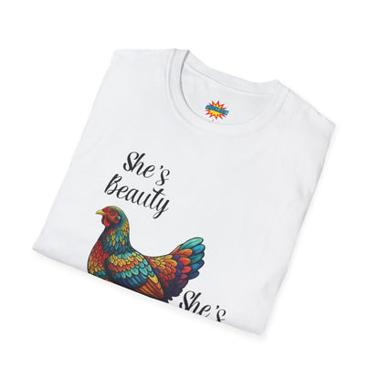 She’s Beauty, She’s Grace, She’ll Peck You in the Face - Chicken Graphic Tee
