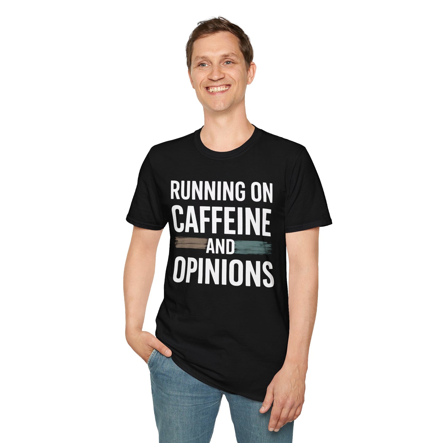 Running On Caffeine and Opinions - Graphic Tee