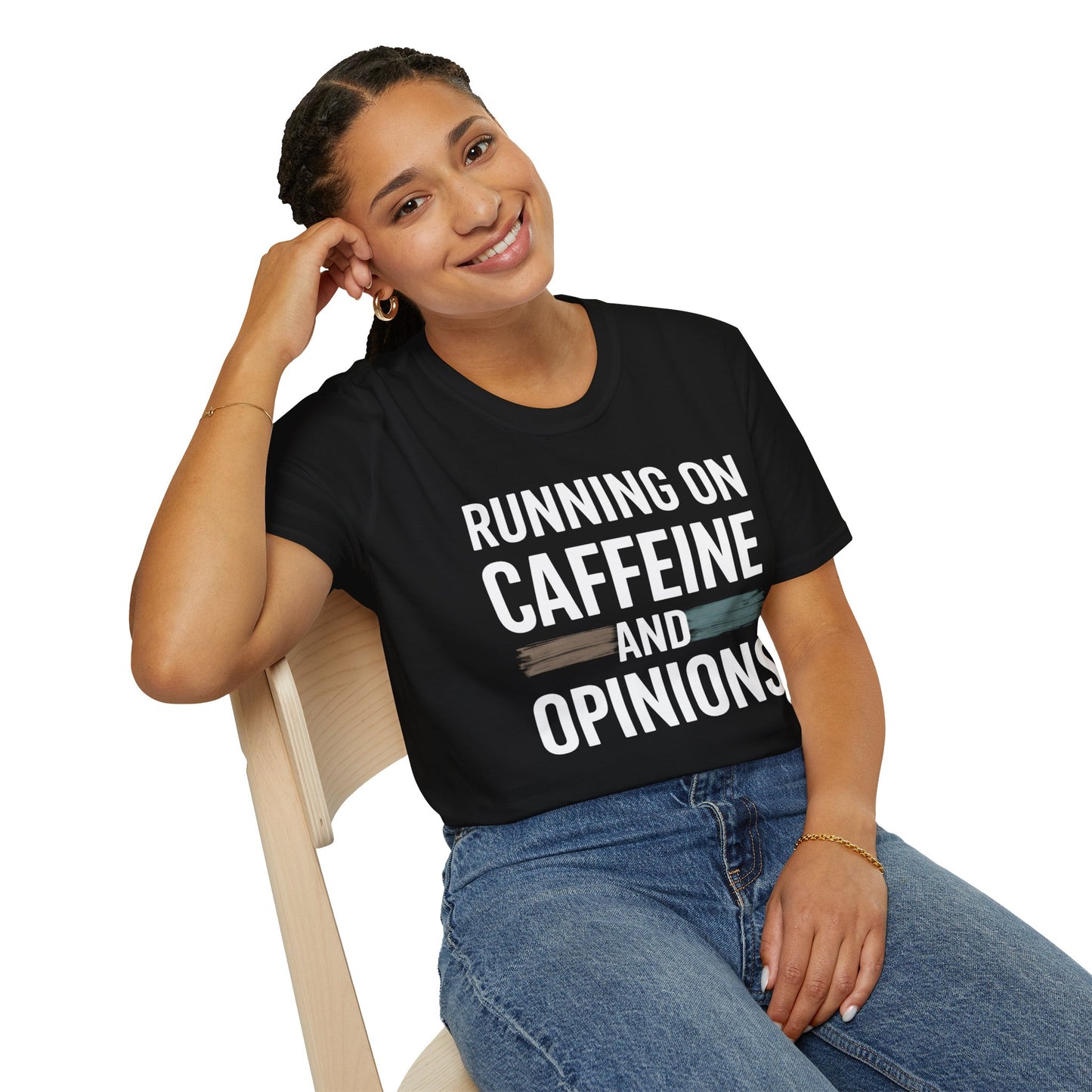 Running On Caffeine and Opinions - Graphic Tee