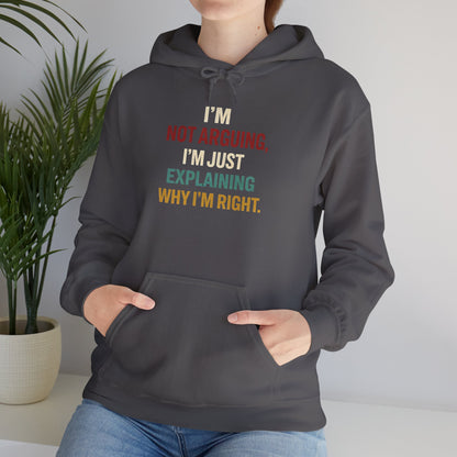 I'm Not Arguing Hoodie — I'm Just Explaining Why I'm Right - Hoodie