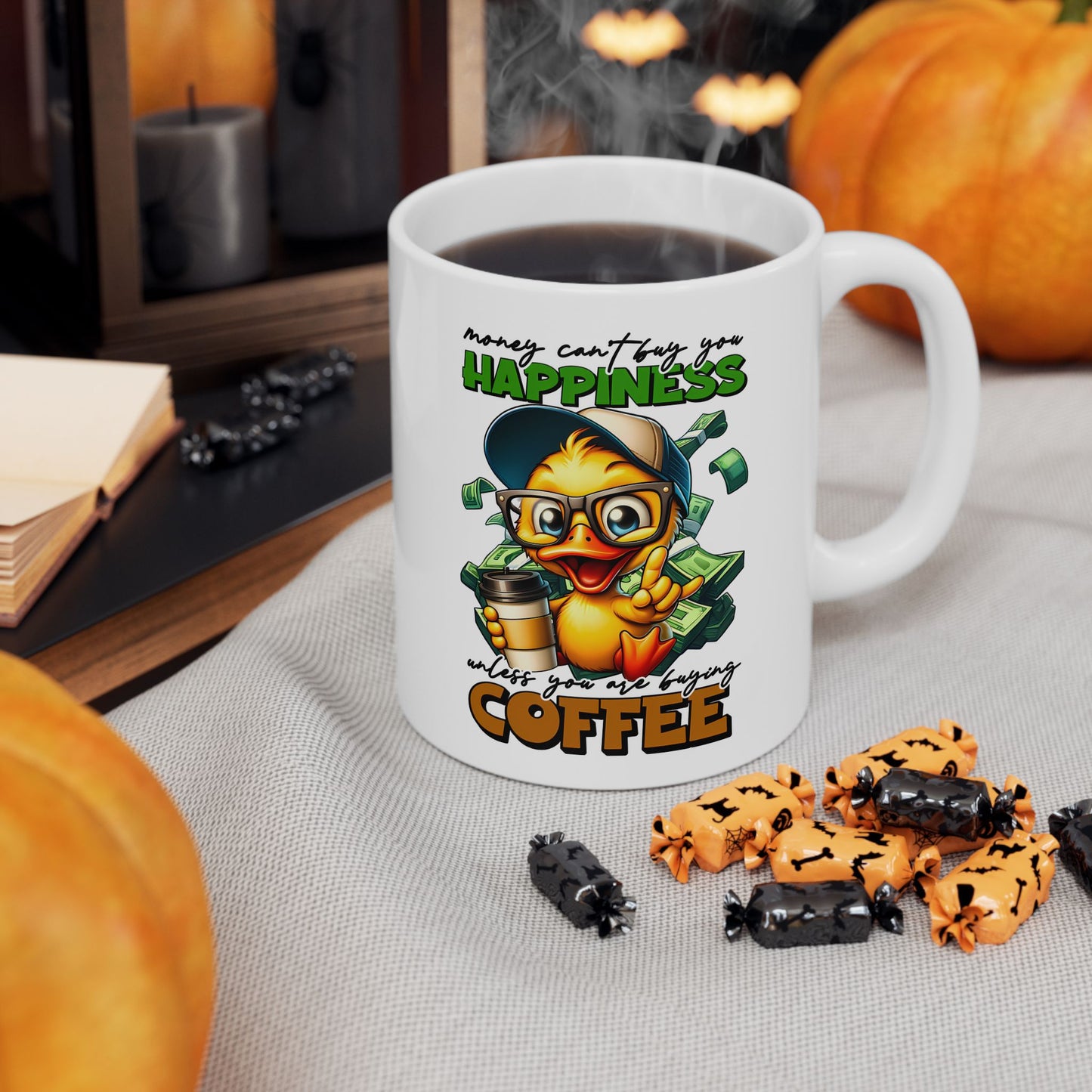 Money Can’t Buy Happiness (Unless It’s Coffee) Mug