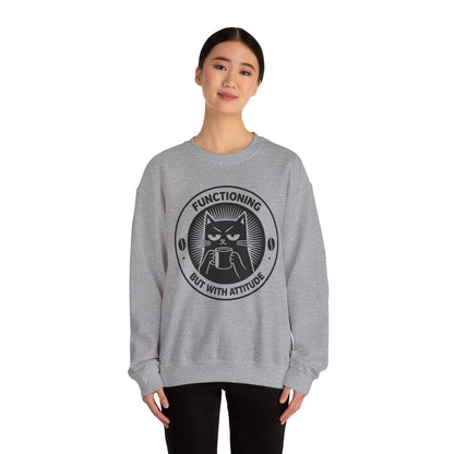 Functioning But With Attitude (Cat Graphic) - Sweatshirt