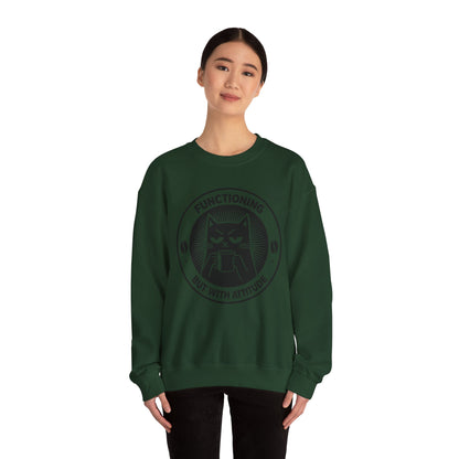 Functioning But With Attitude (Cat Graphic) - Sweatshirt