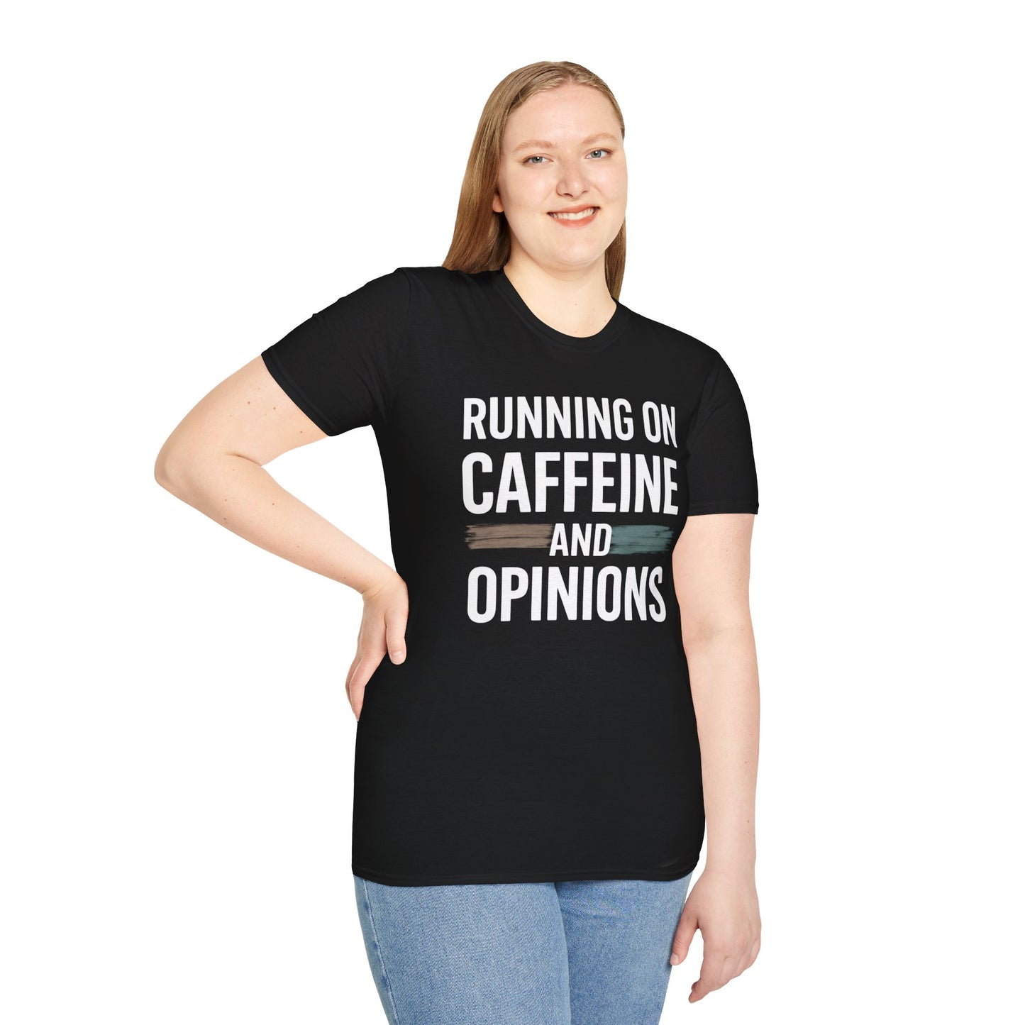 Running On Caffeine and Opinions - Graphic Tee