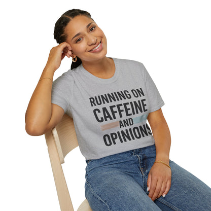 Running On Caffeine and Opinions - Graphic Tee
