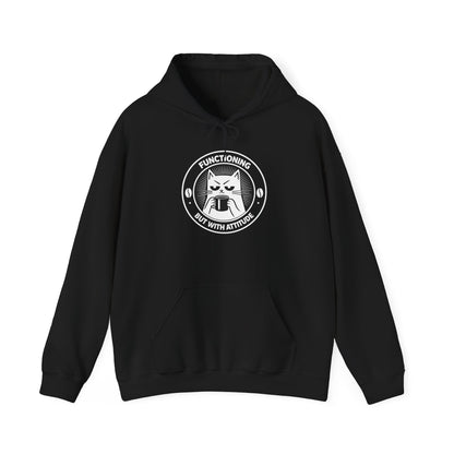Functioning, But With Attitude (Cat Graphic) - Hoodie