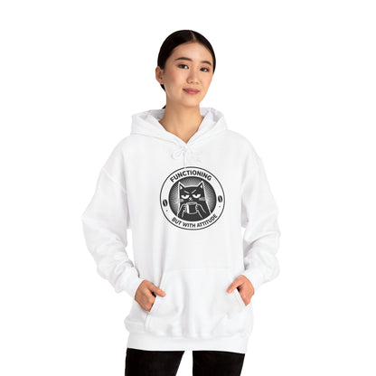 Functioning, But With Attitude (Cat Graphic) - Hoodie