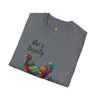 She’s Beauty, She’s Grace, She’ll Peck You in the Face - Chicken Graphic Tee