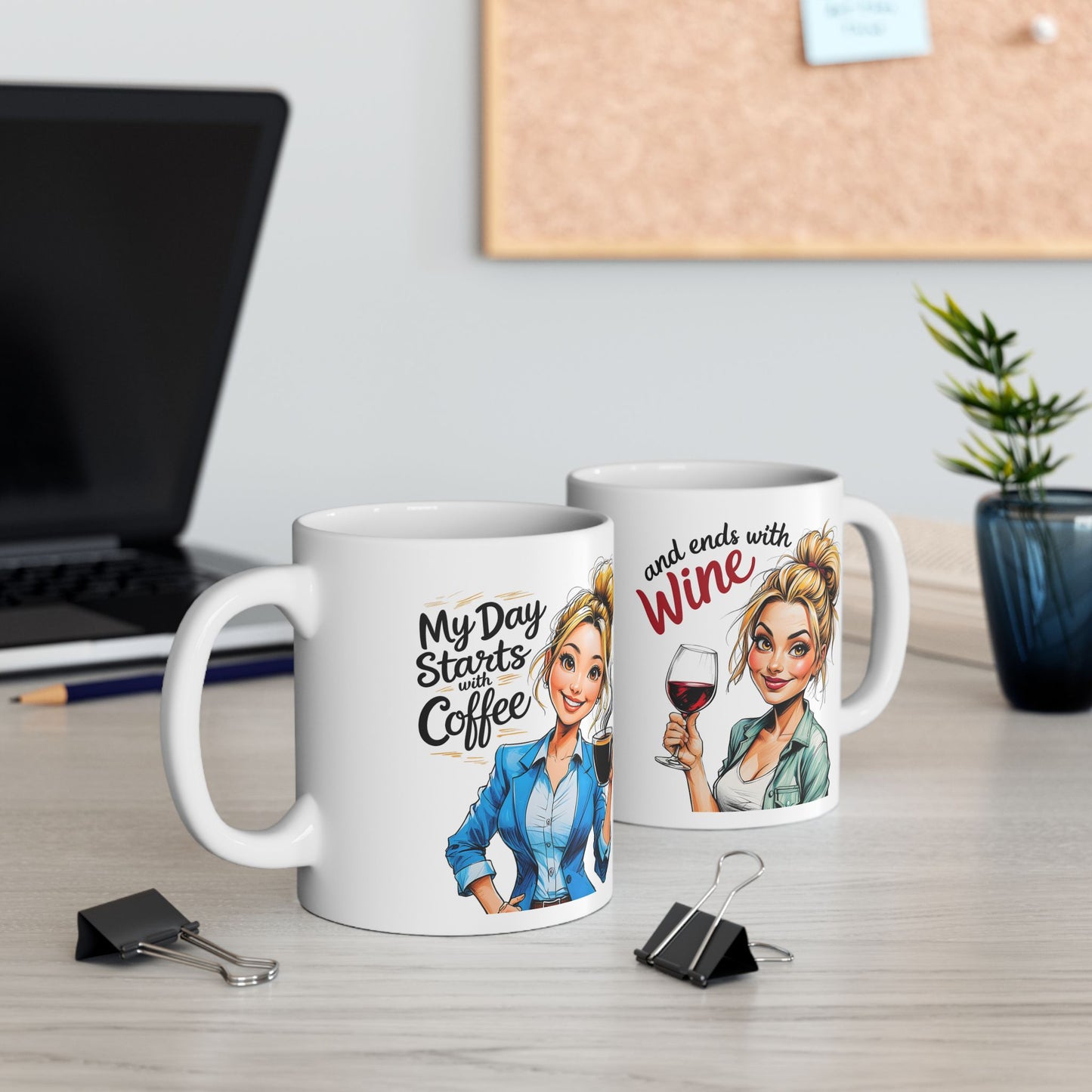 My Day Starts with Coffee Mug