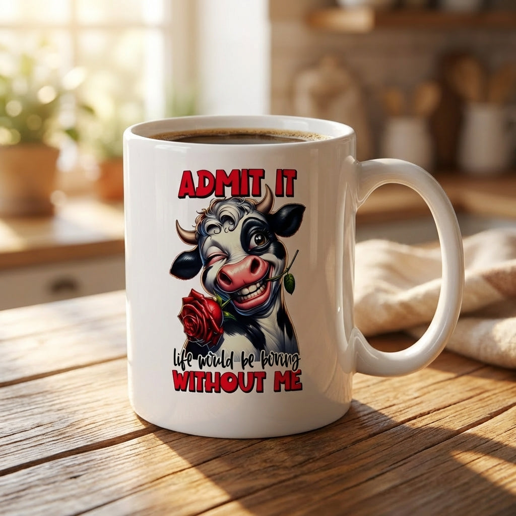 Admit It Funny Cow Coffee Mug Gift
