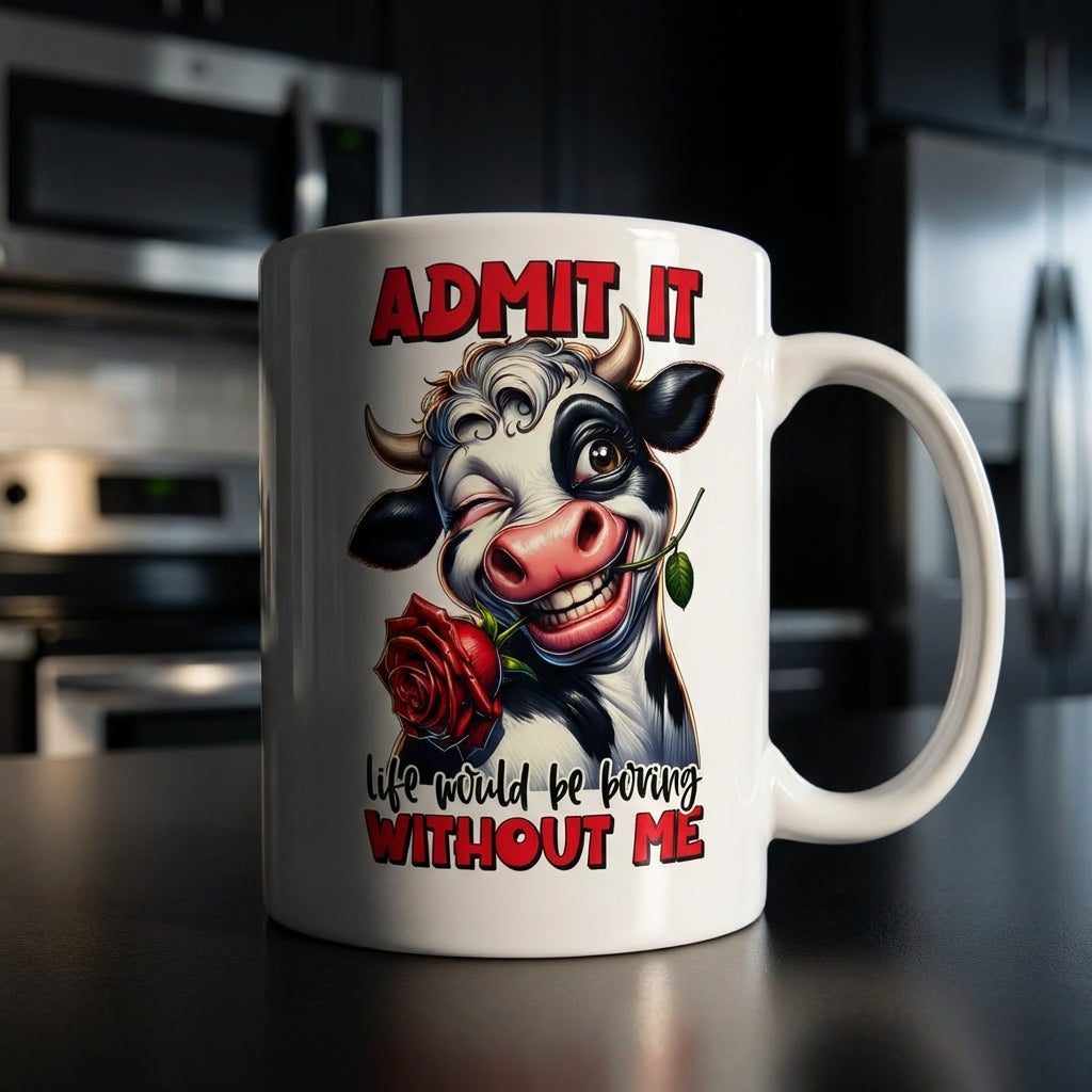 Admit It Funny Cow Coffee Mug Gift