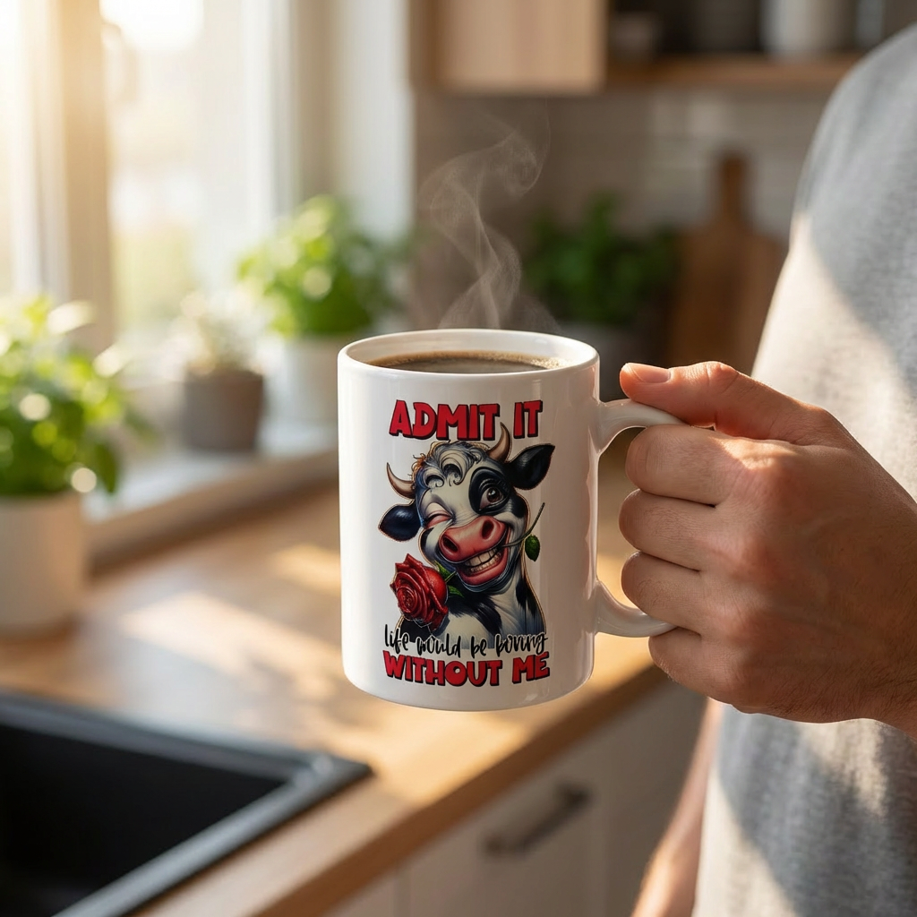 Admit It Funny Cow Coffee Mug Gift