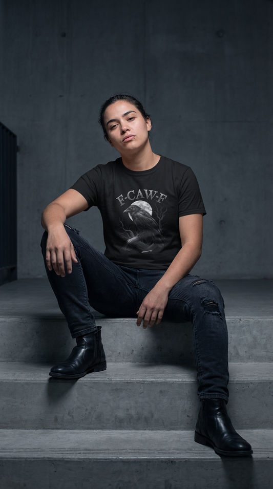 Raven Moon 'F-CAW-F' Gothic Graphic Tee