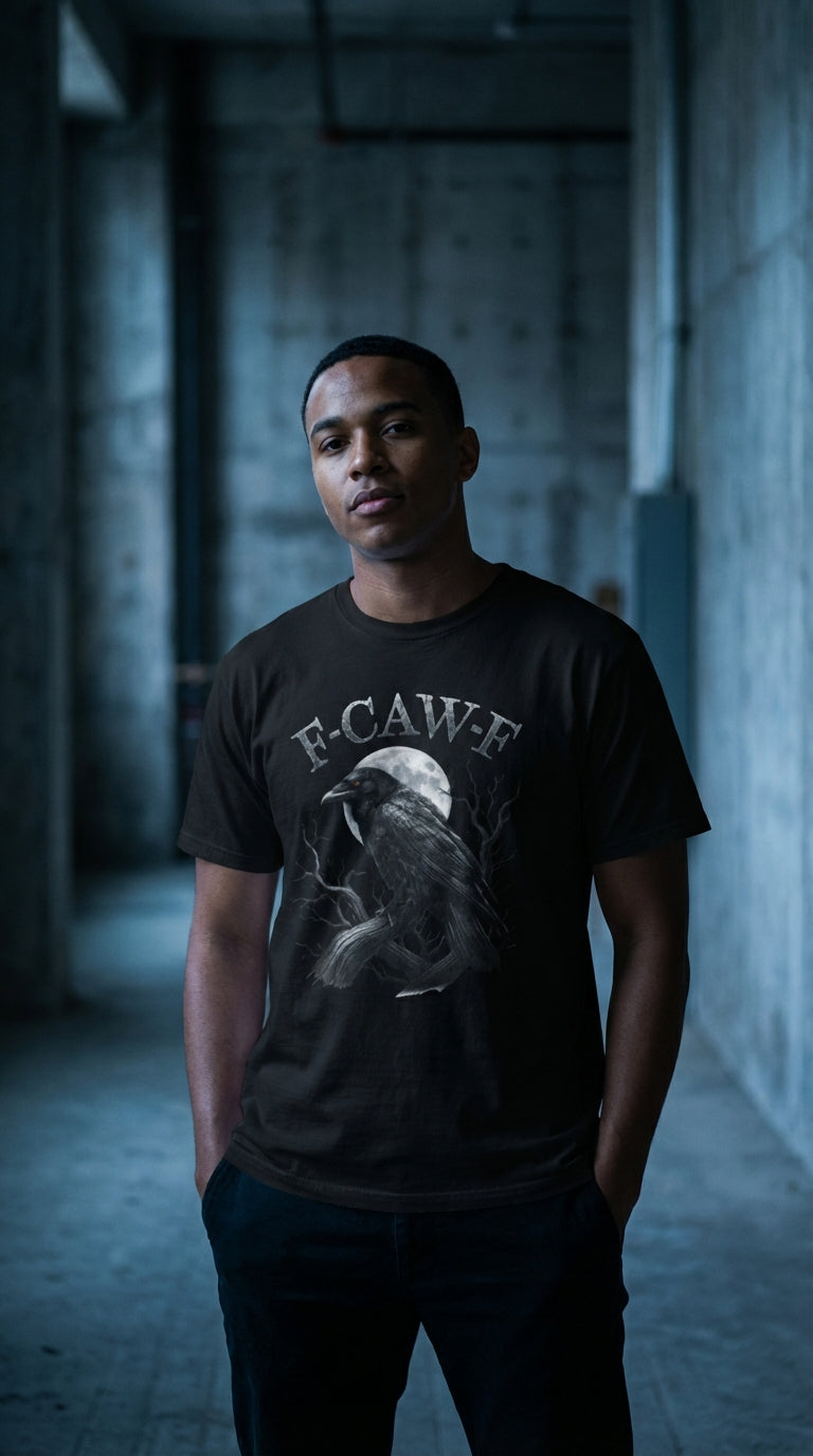 Raven Moon 'F-CAW-F' Gothic Graphic Tee