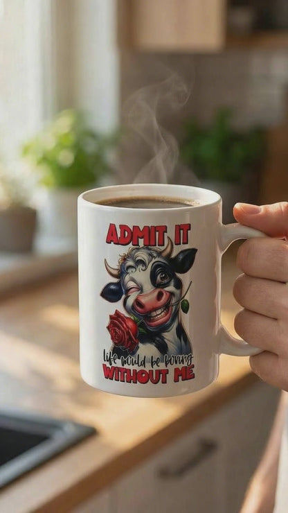 Admit It Funny Cow Coffee Mug Gift