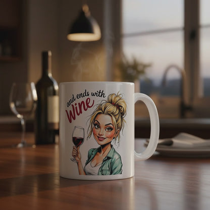 My Day Starts with Coffee Mug